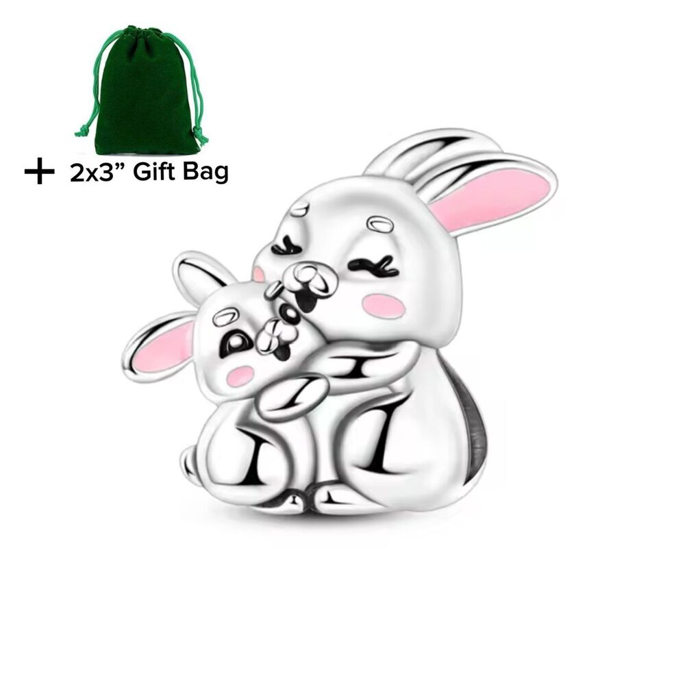 Rabbits Mom Charm Bead | 925 Silver | Brand New